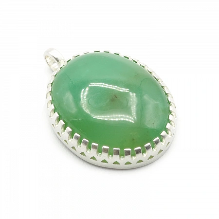 Sterling Silver 925 and Chrysoprase Pendant