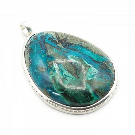 Sterling Silver 925 and Chrysocolla Pendant