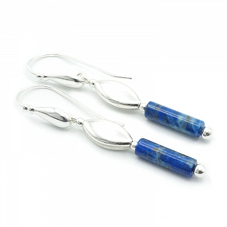 Lapis Lazuli and 925 Silver Earrings