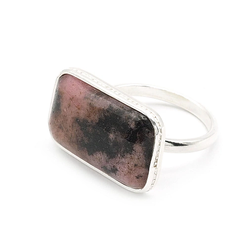 Rhodonite and 925 Silver Ring