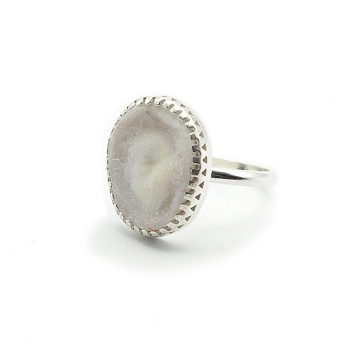 Chalcedony and Sterling Silver 925 Ring