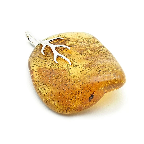 Sterling Silver and Amber Pendant