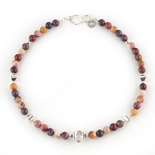 Sterling Silver and Mookaite Necklace