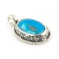 Blue Turquoise and Sterling Silver Pendant