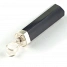 Black tourmaline crystal point pendant with sterling silver bail