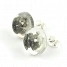 Pyrite stud earrings embedded in resin epoxy