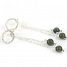 Green Jade and Sterling Silver Chain Earrings