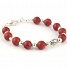 Round shaped Red coral bracelet