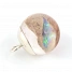 Kugelförmiger Feuer-Opal Anhänger Mineral in Kunstharz