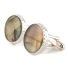 Boutons de manchette ronds pour homme avec Labradorite et Argent 925 massif
