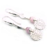 Boucles d'oreilles longes de Kunzite serties d’Argent