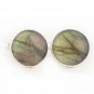 Cufflinks for men\'s shirt with Labradorite and solid Sterling Silver round-shape 3