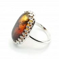 Amber and 925 Silver Ring  2
