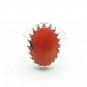 Coral and 925 Silver Ring  3