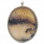 Dendritic Agate and Sterling Silver 925 Pendant 5