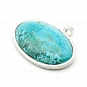 Chrysocolla and Sterling Silver 925 Pendant 3