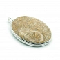Sterling Silver 925 and Fossilized Coral Pendant  1