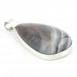 Banded Agate and Sterling Silver Pendant 1