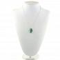 Genuine Chrysocolla Pendant set in solid Sterling Silver oval shape and size of 29x18x7 millimeter (1.14x0.71x0.28 inch) 5