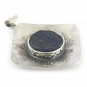 Raw Black Tourmaline and Sterling Silver Pendant 1