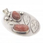 Raw Sunstone and Sterling Silver Pendant 2