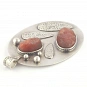 Raw Sunstone and Sterling Silver Pendant 3