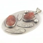 Raw Sunstone and Sterling Silver Pendant 4