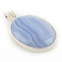 Blue Chalcedony and Sterling Silver Pendant 1