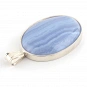 Blue Chalcedony and Sterling Silver Pendant 2