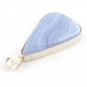 Blue Chalcedony and Sterling Silver Pendant 2
