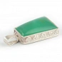 Chrysoprase and Sterling Silver Pendant 2