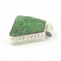 Green uvarovite pendant and sterling silver trapezoid-shaped size 21x26x7 mm (0.83x1.02x0.28\") 3