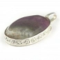 Fluorite Pendant set in Sterling Silver oval-shaped and size of 29x20x8 millimeter 3