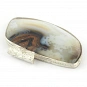Agate Pendant set in Sterling Silver irregular-shaped and brown white color with size of 21x43x5 millimeter 2