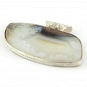 Agate Pendant set in Sterling Silver irregular-shaped and brown white color with size of 21x43x5 millimeter 4