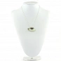 Agate Pendant set in Sterling Silver irregular-shaped and brown white color with size of 21x43x5 millimeter 5