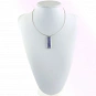 Charoite Pendant set in Sterling Silver rectangular-shaped in purple color and size of 41x13x7 millimeter (1.61x0.51x0.28 inch) 6