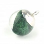 Malachite in Resin and Sterling Silver Pendant  3
