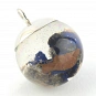 Azurite in Resin and Sterling Silver Pendant  1