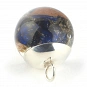 Azurite in Resin and Sterling Silver Pendant  4