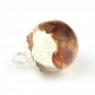 Amber in Resin and Sterling Silver Pendant  3