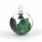 Malachite in Resin and Sterling Silver Pendant  2