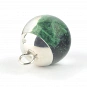 Malachite in Resin and Sterling Silver Pendant  5