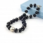 Black agate and sterling silver necklace 1