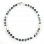 Sterling Silver and Moss Agate Necklace  1