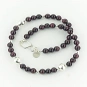 Garnet and Sterling Silver Necklace  2