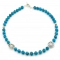Sterling Silver and Blue Apatite Necklace 1