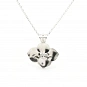 Chain with Hydrangea Flower Pendant in 925 Sterling Silver 2