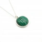 Chain with Pendant Malachite and 925 Sterling Silver 1