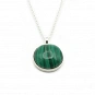 Chain with Pendant Malachite and 925 Sterling Silver 2